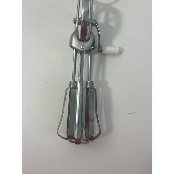 Vtg  Egg Beater Hand Held Crank Mixer Stainless Steal Cream Handle - Picture 5 of 5